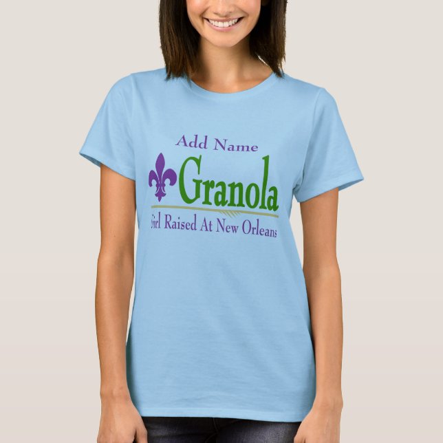 Granola: Chica Criado En La Camiseta De Nueva Orle (Anverso)