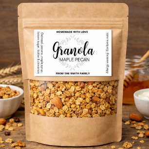 Granola (o su redacción) Etiqueta Granola Casera G