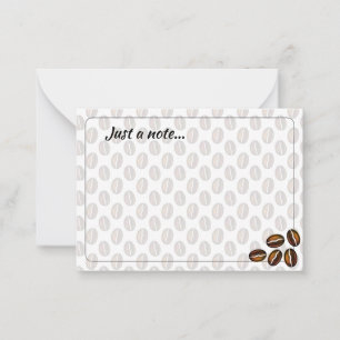 Granos de Café En Blanco Solo una nota Amante del