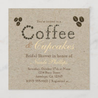 Granos de CAFÉ Naturales Rústicos Invitaciones a C
