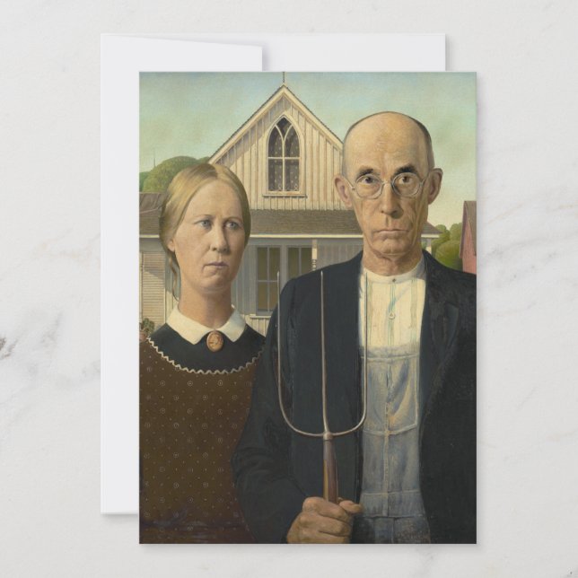 Grant Wood - American Gothic (Anverso)