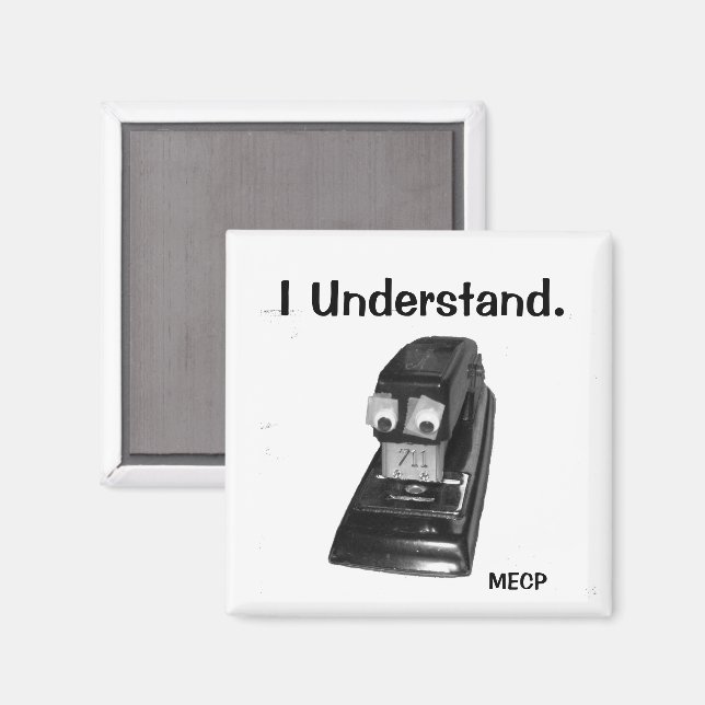 Grapadora negra con el imán Googly de los ojos (Anverso/Reverso)