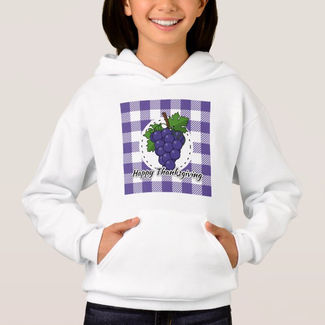 Grape on Violet Plaid - Happy Thanksgiving (Anverso)