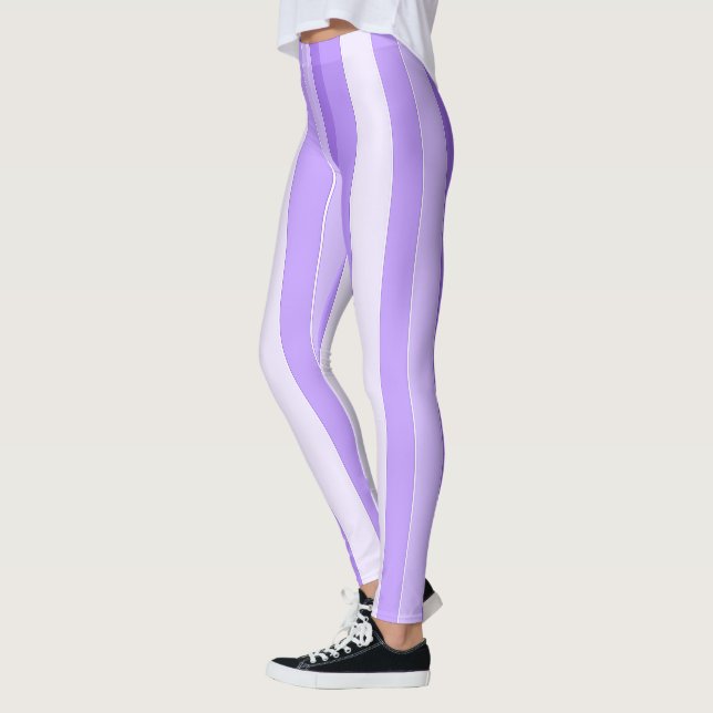Grape Purple Stripe Leggings (Izquierda)