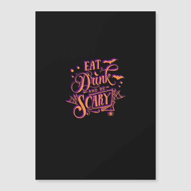 Graphic Eat Drink And Be Scary Halloween Party Fal (Anverso)