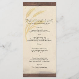 Grasa de trigo de campo en el menú Boda de pergami