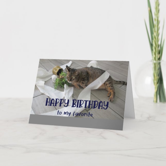 Grasa divertida tarjeta de felicitación de cumplea (Anverso)