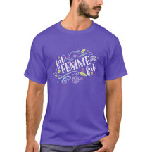 Grasa, Femme, y fabuloso - camiseta púrpura unisex