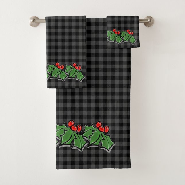 Grasa gris oscuro con brotes holly (In situ)