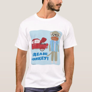 Grasa Mono Funny Mechanic Personalizado Camiseta A