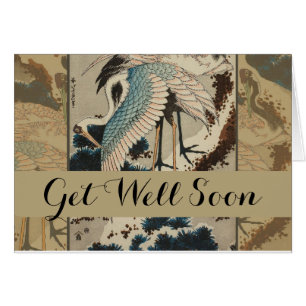 Grasas en una nieve cubierta Hokusai