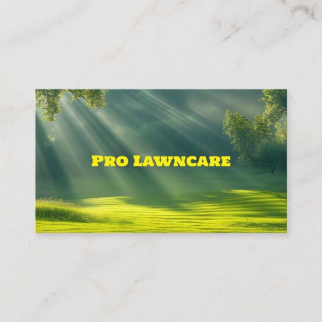 Grass, LawnCare, tarjeta de visita para Personaliz (Anverso)