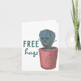 GRATIS HUGS CRAZY CACTUS LADY tarjeta graciosa