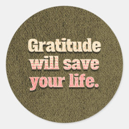 Gratitud con el paquete Save your Life pegatina