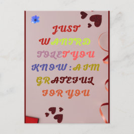 Gratitud Sólo porque tarjeta de felicitación de SM