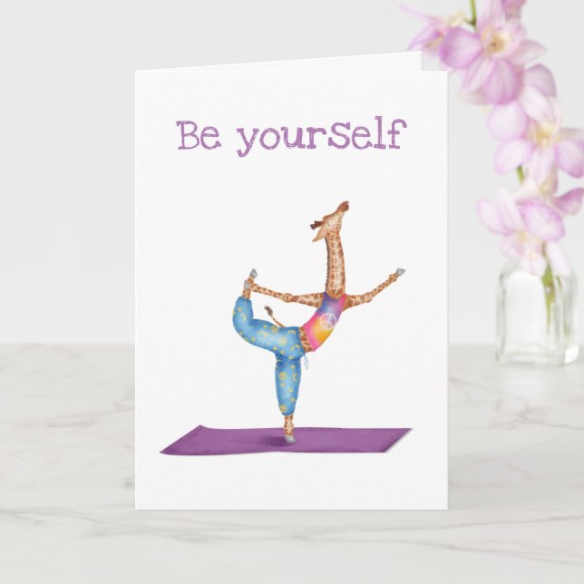 Gratuita divertida de yoga con la tarjeta "Sé tú m (Orquídea)