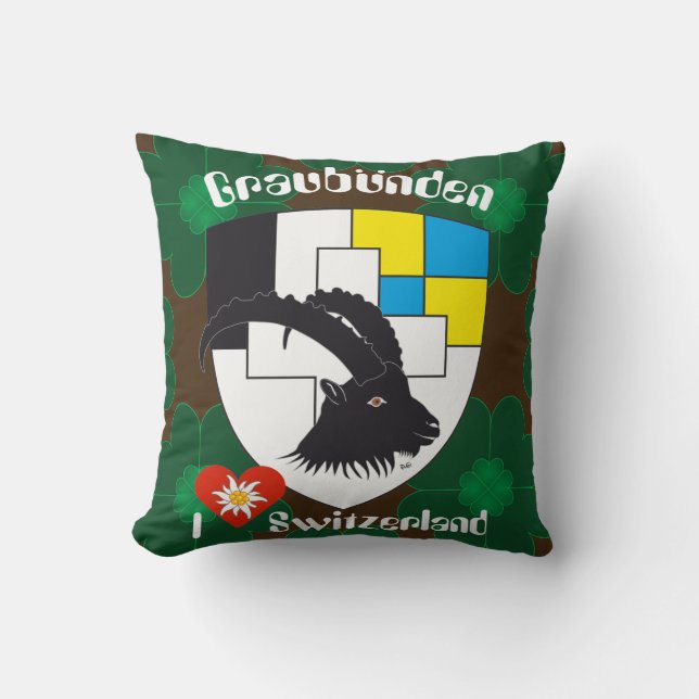 Graubünden Suiza almohada (Anverso)