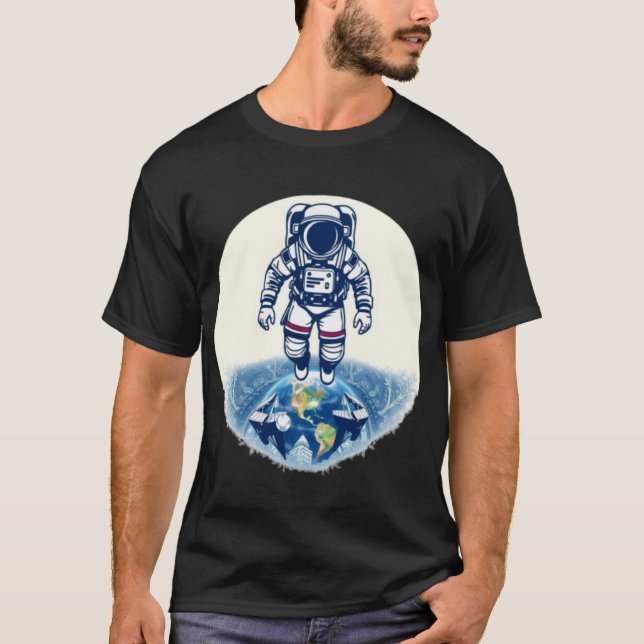 Gravity Desafiando la camiseta de Spacewalk" (Anverso)