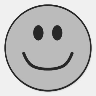 Gray 0002 Pegatinas de caras sonrientes