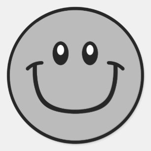 Gray 0003 Pegatinas de caras sonrientes