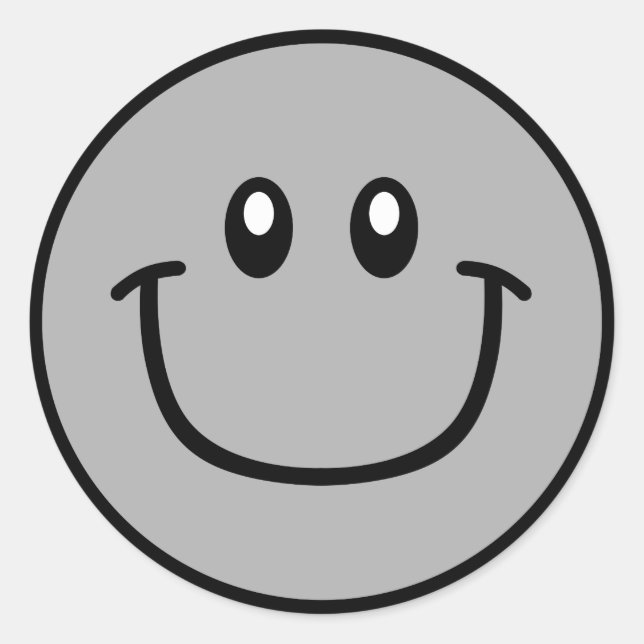 Gray 0003 Pegatinas de caras sonrientes (Anverso)