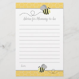 Gray Bumble Bee Advance Para Mi Tarjeta Baby Showe