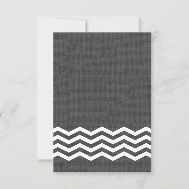 Gray Burlap RSVP (Anverso)