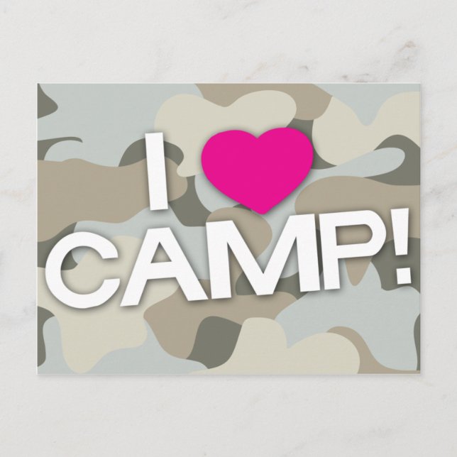 ¡Gray Camo me encanta el CAMP! Postal (Anverso)
