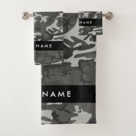 Gray Camouflage Pattern, Your name, Personalize