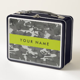 Gray Camouflage Pattern, Your name, Personalize