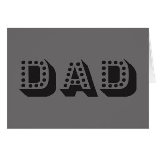 Gray DAD, tarjeta de felicitación del Día del Padr