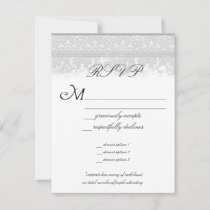 Gray Elegance Wedding RSVP