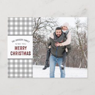 Gray Gingham MERRY NAVIDAD 2 Fotos