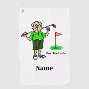 Gray Hair Masculino Par-Tee Dude Toalla De Golf
