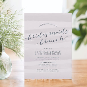 Gray Lilac Bridesmaids Brunch Invitación