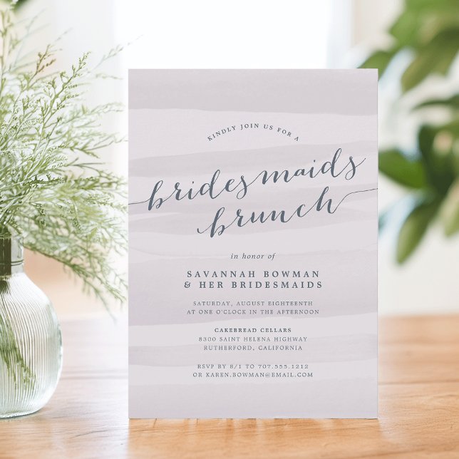 Gray Lilac Bridesmaids Brunch Invitación (Subido por el creador)