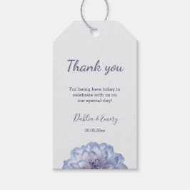 Gray Lilac Floral Boda Gracias Etiquetas de regalo