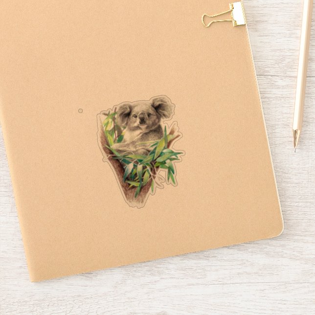Gray lindo Koala pegatina (Cuaderno)