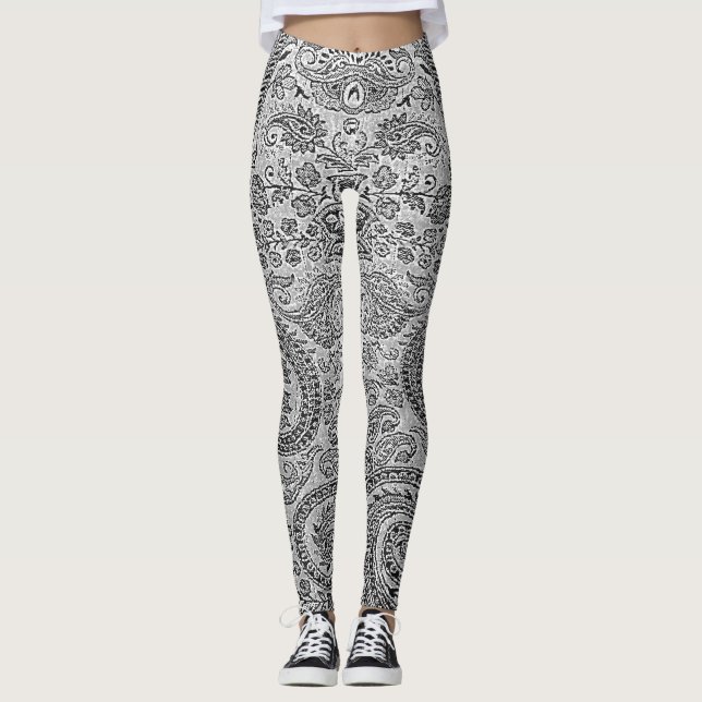 GRAY PAISLEY LEGGINGS (Anverso)