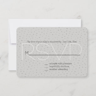 Gray Silver Confetti RSVP