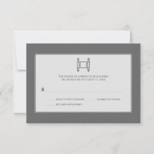 Gray Simple Torah Bar Mitzvah RSVP