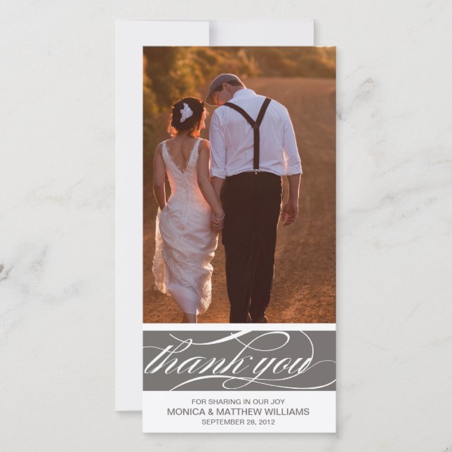 GRAY THANKS | BODA GRACIAS TARJETA (Anverso)