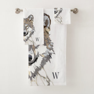 Gray Wolf On Marble