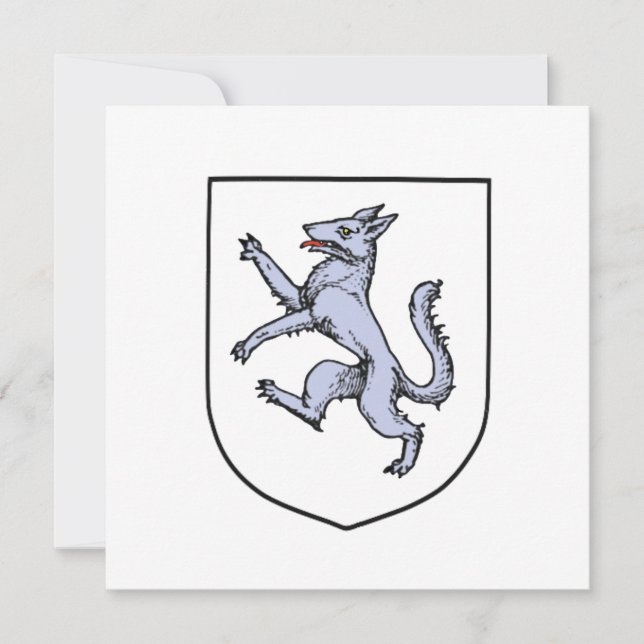 Gray Wolf Rampant sobre el Herald (Anverso)