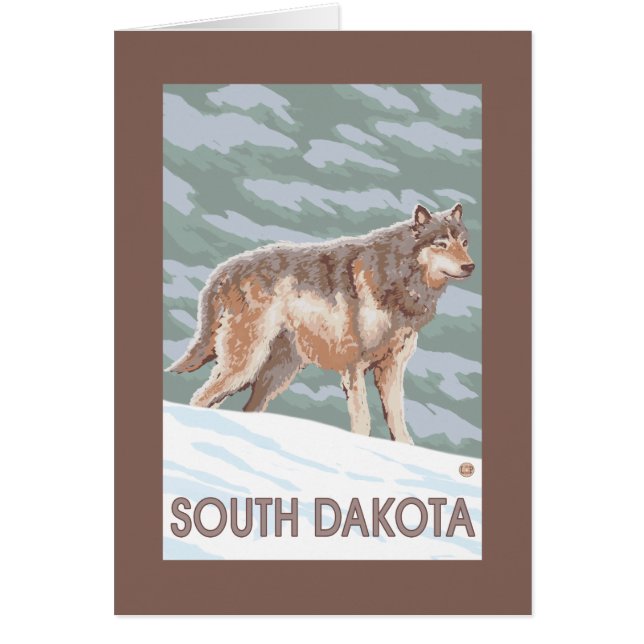 Gray Wolf Standing Dakota del Sur (Frente)