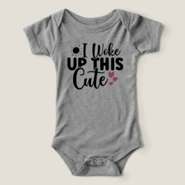 Gray Wup Cute Baby Bodysuit