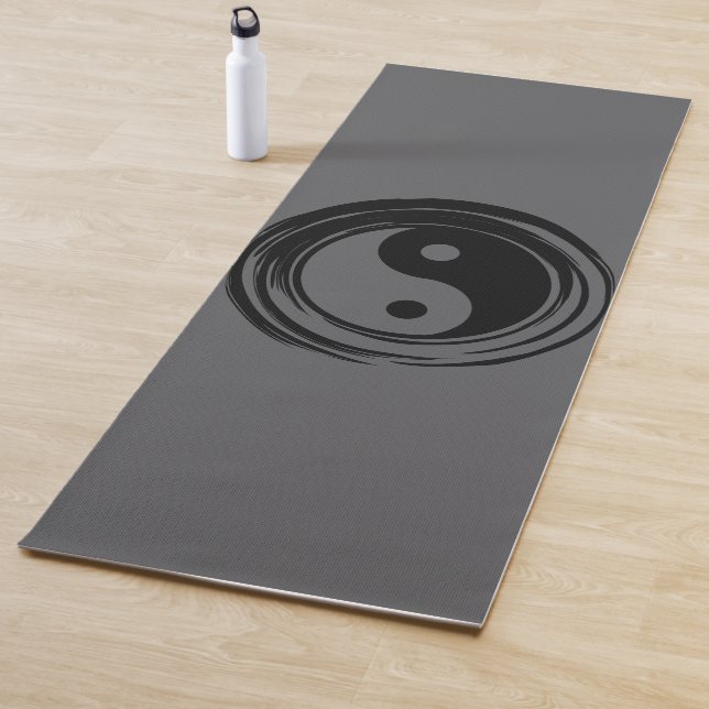 Gray Ying Yang Harmony Yoga Mat (In situ)