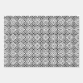 Grayscale ED Argyle Hojas de papel de ajuste