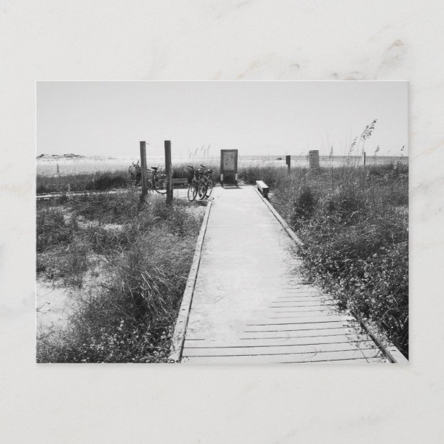 GRAYTON BEACH, FLORIDA - postal blanca y negra (Anverso)