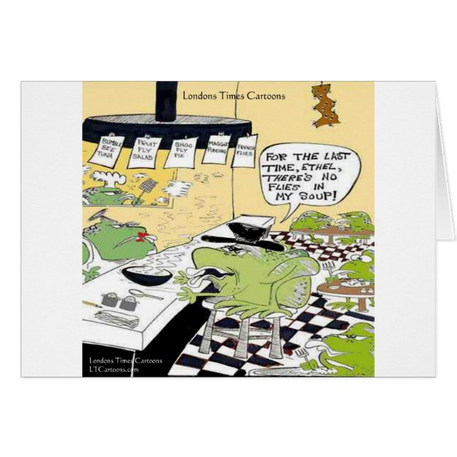 Greasy Spoon For Frogs Graciosos Regalos Y Tarjeta (Anverso (Horizontal))